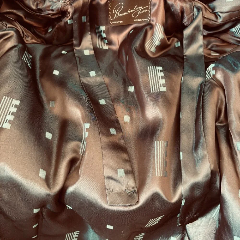 Vintage 60s mink coat Womens XL Real fur Pockets fully lined 1960s classic coat - Picture 8 of 9